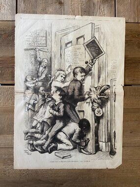 Thomas Nast, Harper's Weekly, Antique Print, Woodcut Engraving